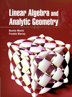 cover image of Linear Algebra and Analytic Geometry